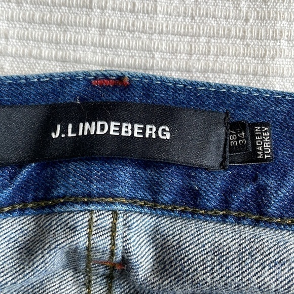 J. Lindberg Distressed Hemmed Jeans Size 38x27 - Picture 3 of 8